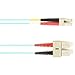 Black Box Network - FOLZH10-005M-SCLC-AQ - Black Box Fiber Optic Duplex Patch Network Cable - 16.40 ft Fiber Optic Network Cable for Network Device - First End: 2 x SC Network - Male - Second End: 2 x