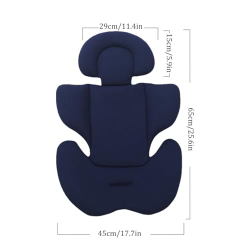 Coussin doux pour poussette et siège auto bébé lavable en machine de dimensions 45 x 65 cm - 7