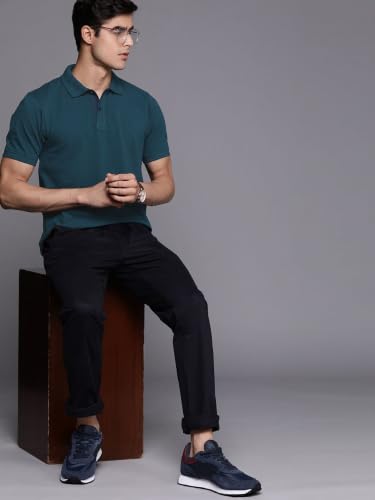 Image of Raymond Men Cotton Solid Regular Fit T-Shirt