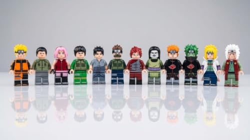 Image of Ninja Anime Building Block Set with Mini Figures and Accessories, Creative Construction Toy for Kids (Naruto 12pcs)