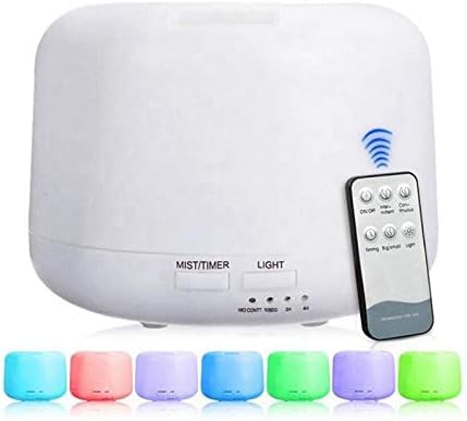 Difusor de Aromas Aromatizador Elétrico 500ml Led 7 cores com Con...