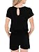 ANRABESS Women's Summer Solid Jumpsuit Casual Loose Short Sleeve Jumpsuit Rompers with Pockets Elastic Waist Playsuit Black-M BYF-33