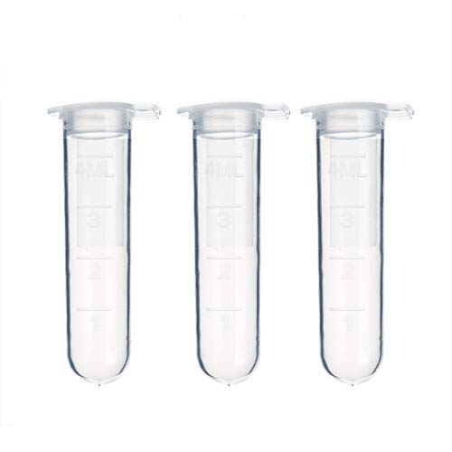 Eowpower 02-059-008 100 Pieces 4 Ml Plastic Vial Tube Centrifuge Tubes cover