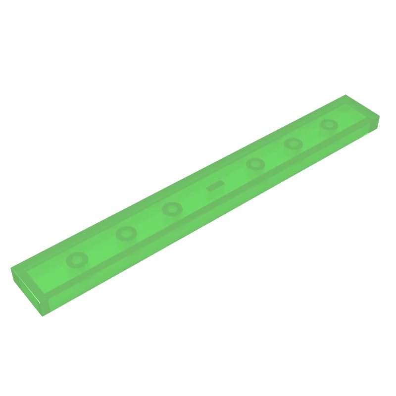 XYEIUGO 4162 Foundation Plate Tile 1x8 with Groove, Trans Green, 50 PCS โ image 1