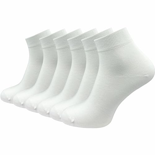 GAWILO Calcetines para mujer hechos de 100% algodón puro (6 pares | 10 pares) | Calcetines sin costuras apretadas sobre los dedos de los pies, 39-42