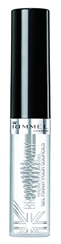 Rimmel Brow This Way, Lightweight Eyebrow Gel, Clear, 0.17 oz., Define & Sculpt Your Brows with Professional Level Styling Products