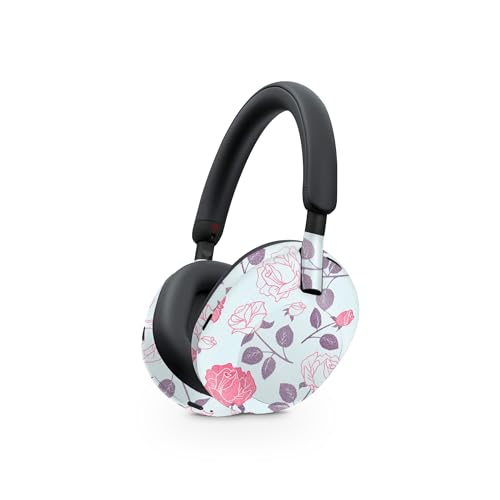 Image of MightySkins Glossy Glitter Skin Compatible with Sony WH-1000XM5 Headphones - Vintage Floral | Protective, Durable High-Gloss Glitter Finish | Easy to Apply