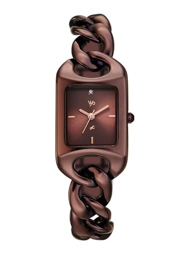Fastrack Vyb Prodigy with Quartz Analog Brown Dial Chocolate Brown Alloy Strap Watch for Girls - FV60125QM01W
