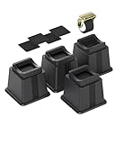 Nachell Bed Furniture Risers 4 Pack Bed Lift Risers Elevation in Height 5" Heavy Duty Rectangle Rise