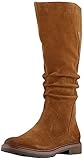 FEEL ME Fußbett+Leather MARCO TOZZI Damen 2-2-25622-25 Wildleder Langschaftstiefel Kniehohe Stiefel, Cognac, 39 EU