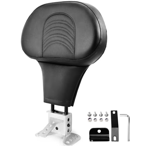 Image of 1997-2025 Adjustable Rider Driver Backrest compatible with Harley Davidson Touring Street Glide Road Glide Road KING Electra Ultra Limited W /Mounting Bracket