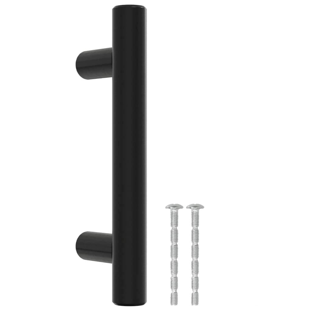 20 maniglie per mobili, colore nero, distanza tra i fori 64 mm, moderne maniglie per armadi, in acciaio inox verniciato a polvere, maniglie a T per mobili da cucina, cassetti e cassettiere