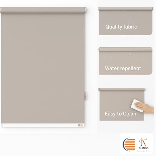 Image of 100% Blackout Roller Blinds for Windows | UV Protection & Thermal Insulated Fabric | Privacy Window Shades for Home & Office | Easy Install