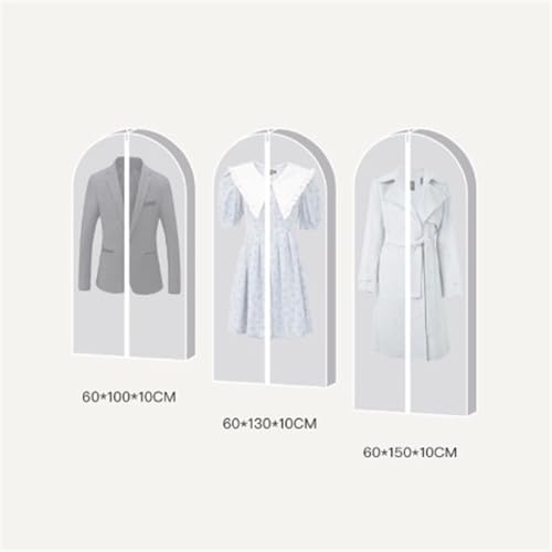 Garment Bags Dust Bag, Clothing Dust Cover, Thickened Non-woven Hanging Bag, Suit Dust Cover Clothing dust Cover (Color : A, Size : 60 * 130 * 10cm)2