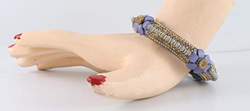 Image of NMII Viral Multi Colour Glass Bangles with Golden Ghungroo Charms & Stone Work For Women & Girls | Fancy Designer Glass Bangle | Traditional Chudi | Kanch Ki Churi | Stylish Ghungroo Bangle For Women