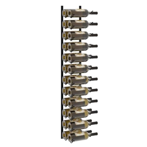 Soporte para botellas de vino de pared de hierro negro miniatura 4