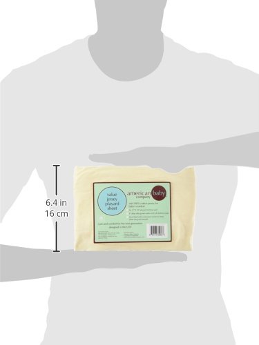 Image of American Baby Company 100% Natural Cotton Fitted Pack and Play Sheet 39 inch x 27 inch - Soft & Breathable Pack N Play Sheet for Playpen, Playard & Mini Crib Mattress, Cream, for Boys & Girls