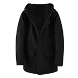 CHXLQQX Mens Faux Suede Leather Trench Coats Western Style Long Length for Mysterious Look Wax Unpadded Benson Jacket