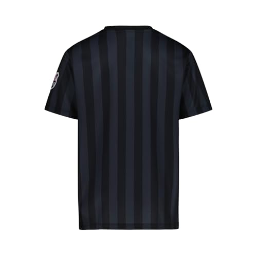 Image of Messi Boys' Lifestyle Short Sleeve Top, Loose-fit V-Neck Shirt with Logo, Comfortable