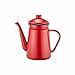 Produktbild Kaffeekanne Emaille Kanne für Induktion und Gasherd 1.2 Liter, Rot Wasserkocher für Kaffee, Tee, Milch