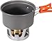 REDCAMP Mini Alcohol Stove for Backpacking, Lightweight Brass Spirit Burner with Aluminium Stand for Camping Hiking, Silver