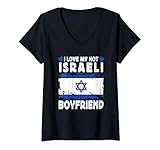 Photo Gallery donna i love my hot israeli boyfriend couple israel flag maglietta con collo a v Photo Gallery donna i love my hot israeli boyfriend couple israel flag maglietta con collo a v