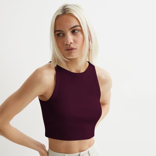 Image of KERI PERRY Tops for Women Crop Top for Women's Tank Activewear Tee Sports Western Casual Cotton Camisole Pack of 3 Combo