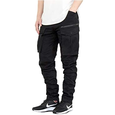 AIRNINE Men's Premium Twill Cargo Pants (Black_1291, 32) Cover