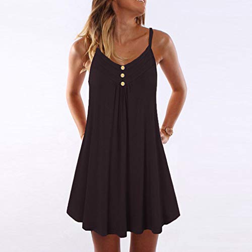 Robe spaghetti sans manches à double sangle ajustée poitrine - 4