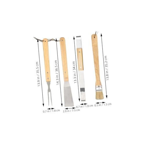 Set de utensilios para parrilla BBQ Cabilock 10 piezas miniatura 2