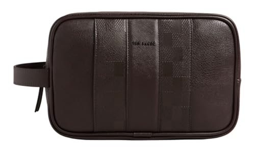 Trousse de toilette Ted Baker Waydee en PU marron chocolat au style élégant et soigné