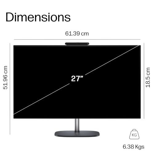 Image of HP OmniStudio X All-in-One Desktop Next Gen AI 27-cx0020 PC, Windows 11 Home, 27 inch, Intel Core Ultra 7, 16GB RAM, 2TB SSD, QHD, Eclipse Gray