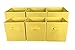 Sodynee Foldable Cloth Storage Cube Basket Bins Organizer Containers Drawers, 6 Pack, Yellow