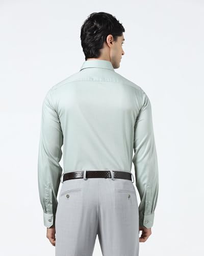 Image of Blackberrys Men's Cotton Solid Slim-Fit Formal Shirts