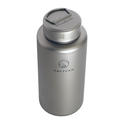 Valtcan Titanium Water Bottle EndurePro 1000ml 34oz 219 Grams Ultralight Pot Wide Mouth Sports Hiking and Camping Trail Heatable on Open Flames for Gym Workout 1.1 Quart - Image 6