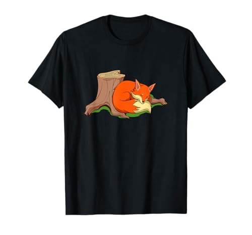 Schlafend im Wald - Zeichnung eines Fuchs T-Shirt Schlafend im Wald - Zeichnung eines Fuchs T-Shirt