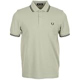 Fred Perry Polo Twin Tipped Fred Perry Shirt, Verde/Negro, Talla L