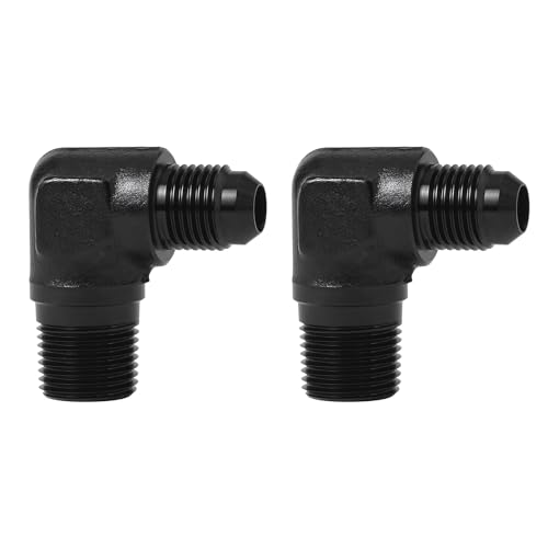 EVIL ENERGY 6AN to 3/8 NPT Male 90 Degree Fitting Adapter Aluminum 2PCS