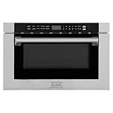 ZLINE 24' 1.2 cu. ft. Built-in Microwave Drawer with a Traditional Handle in Stainless Steel