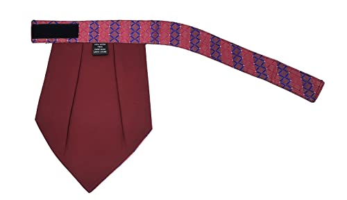 Image of formal cravat set for men with pocket square Men's Cravat Necktie, Self Design Microfiber Dark Multi color Free Size