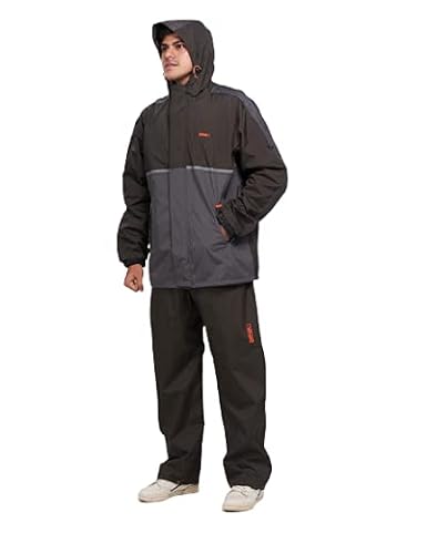ZEEL Mens Raincoat with Adjustable Hood 