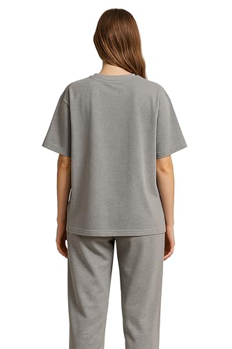 Image of My Swag USA Graphic Print Cotton Loungewear Set, T-Shirt and Pants, Casual Comfort Wear
