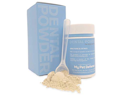 My Pet Defense Dental Powder for Dogs - 30 Day Supply - Dog Plaque Remover - Dog Breath Freshener - Dog Teeth Cleaning - Dog Dental Care  Dog Tartar Remover for Teeth (Small - Up to 25 lbs)