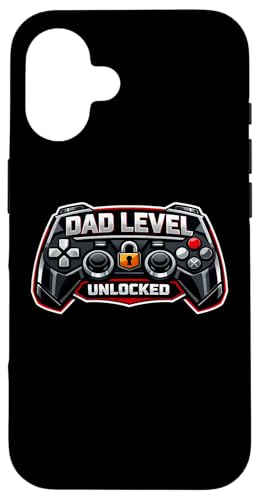 Dad Level Unlock Funny New Father Gaming �Q�[�}�[ �r�f�I�Q�[�� �X�}�z�P�[�X iPhone 16 �p