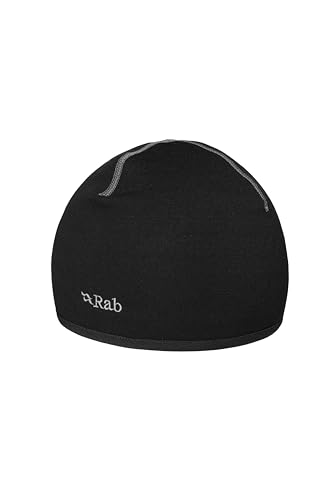 Rab Powerstretch Beanie Quick-Drying Fleece Hat for Skiing, Climbing & Everyday Use - Black - One Size