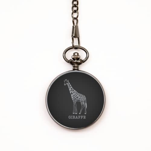 Tall Giraffe Pocket Watch | Animal Charm Pocket Watch. Never Fade. Adjustable. Family Pocket Watch. Christmas for him&her. Unique for Birthday, Valentine, Congratulations.