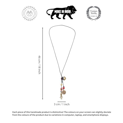 Image of AAKRITI ART CREATIONS Handcrafted Tribal & Boho Ethnic Necklace Collection | Floral, Mandala, Tassel & Dhokra Pendant Designs | Artisan Brass, Wood & Statement Jewelry for Women