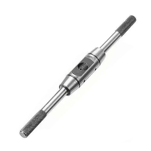 Diogeynu Llave de grifo ajustable con mango métrico de 2 mm a 8 mm, soporte de llave de rosca, escariador, llave de mano para herramienta de reparación de maquinistas