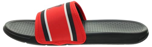 Image of FOCO NCAA Printed Team Logo and Color Stripes Comfortable Slide Sandals