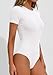 PRETTYGARDEN Body Suits for Womens Summer Tops 2026 Casual Short Sleeve Ribbed Fitted Basic Tee Shirts Spring Fashion Clothes (White,Medium)